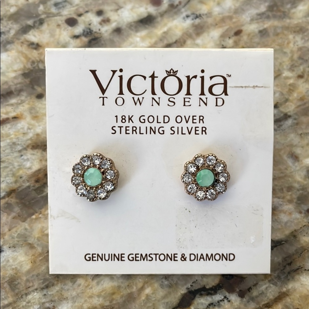 Victoria Townsend Gold and Silver Gemstone Earrings